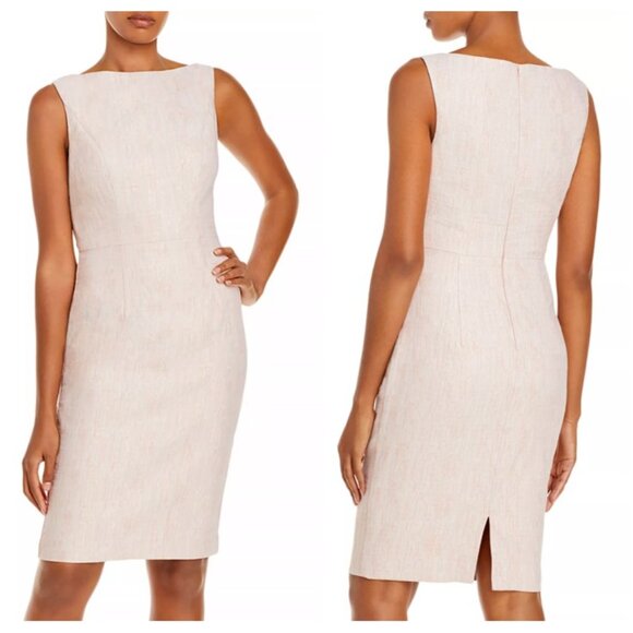 Black Halo Iona Sleeveless Sheath Dress, Rose Stone, 8 - Picture 2 of 12